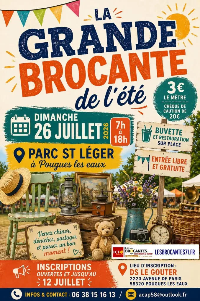 La Grande Brocante de l'Été Pougues les Eaux 58 | Brocante 58 - Vide-Grenier 58 - Puces 58