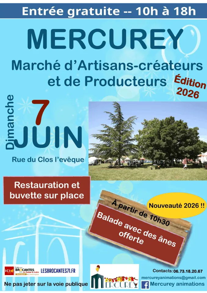 MARCHÉ ARTISANAL ET PRODUCTEUR 71 - MERCUREY 71 | Brocante 71 - Vide-Grenier 71 - Puces 71
