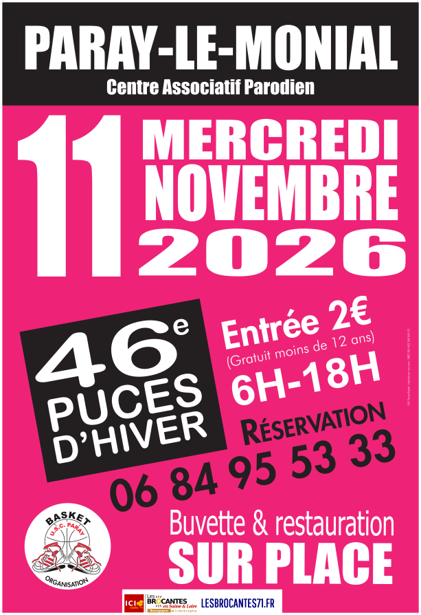 46e Puces d'Hiver Paray le Monial 71 | Brocante 71 - Vide-Grenier 71 - Puces 71