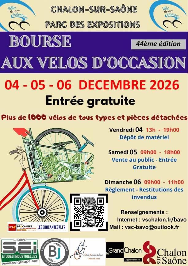 Bourse aux Vélos Chalon-sur-Saône 71 | Brocante 71 - Vide-Grenier 71 - Puces 71 