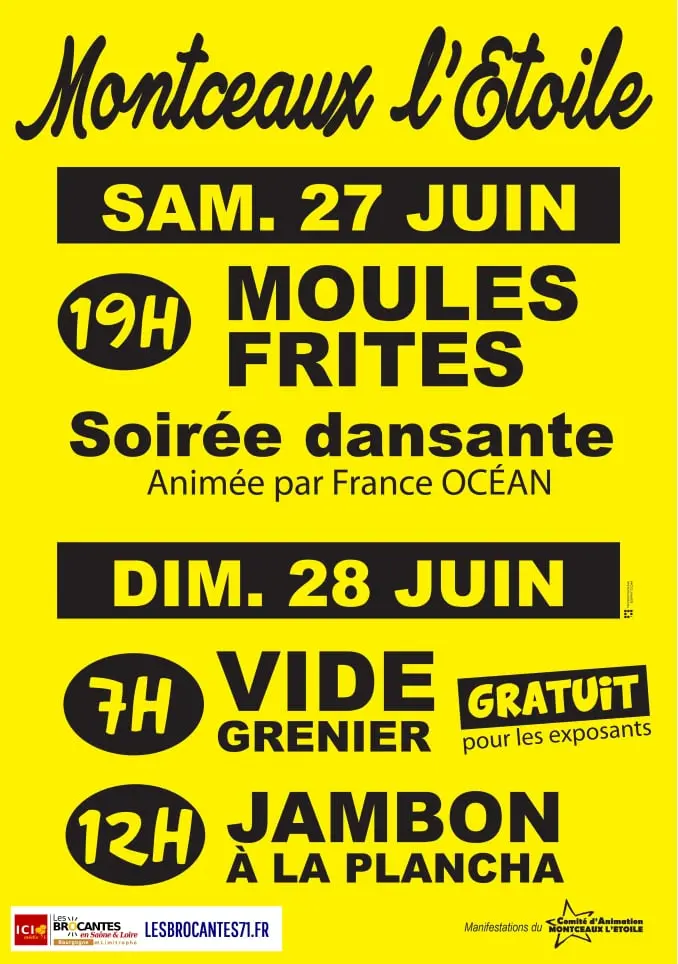 Vide grenier de Montceau l'Étoile 71 - Fête du village 71 | Brocante 71 - Vide-Grenier 71 - Puces 71 