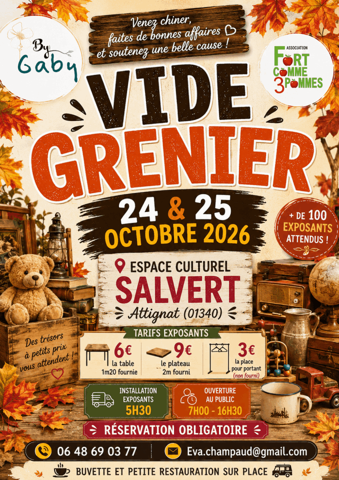 Vide-grenier Attignat 01 | Brocante 01 - Vide-Grenier 01 - Puces 01 