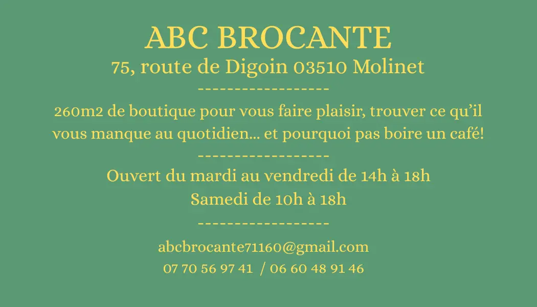 Brocantes 71 - ABC Brocante - Molinet (03)