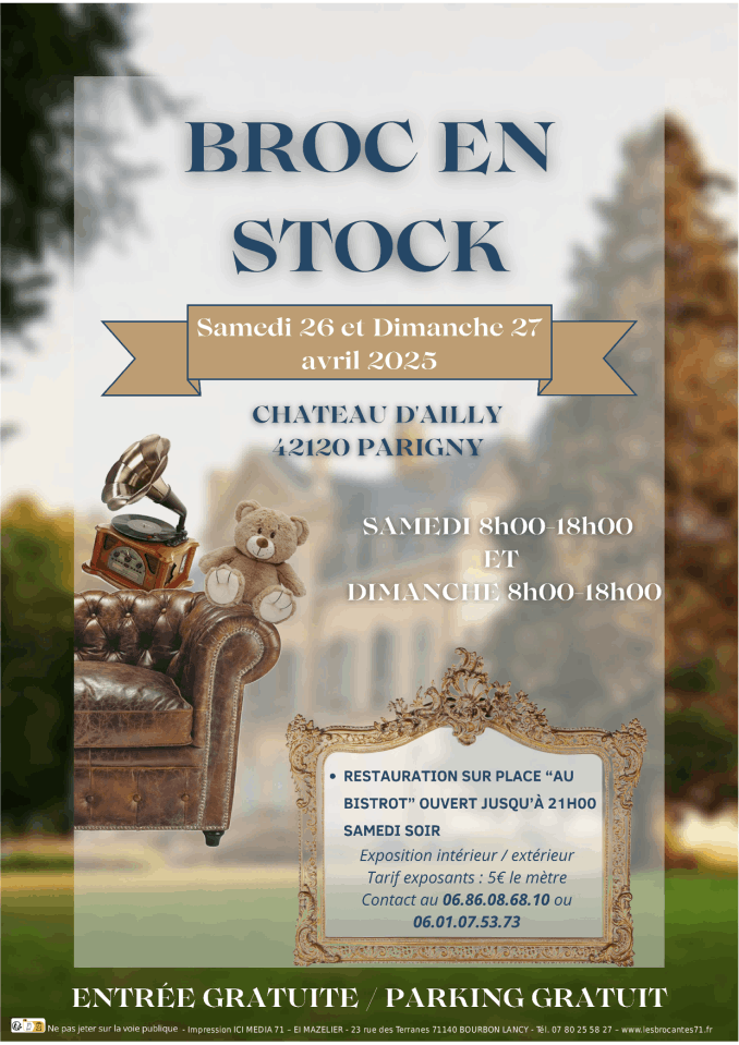 Broc en Stock - Brocante Loire 42 - Parigny 24 | Brocante 42 - Vide-Grenier 42 - Puces 42