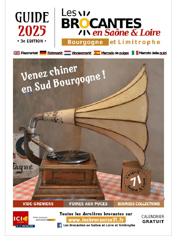 Guide 2025 - Les Brocantes en Saône-et-Loire, Bourgogne et limitrophe | Brocante 71 - Vide-Grenier 71 - Puces 71