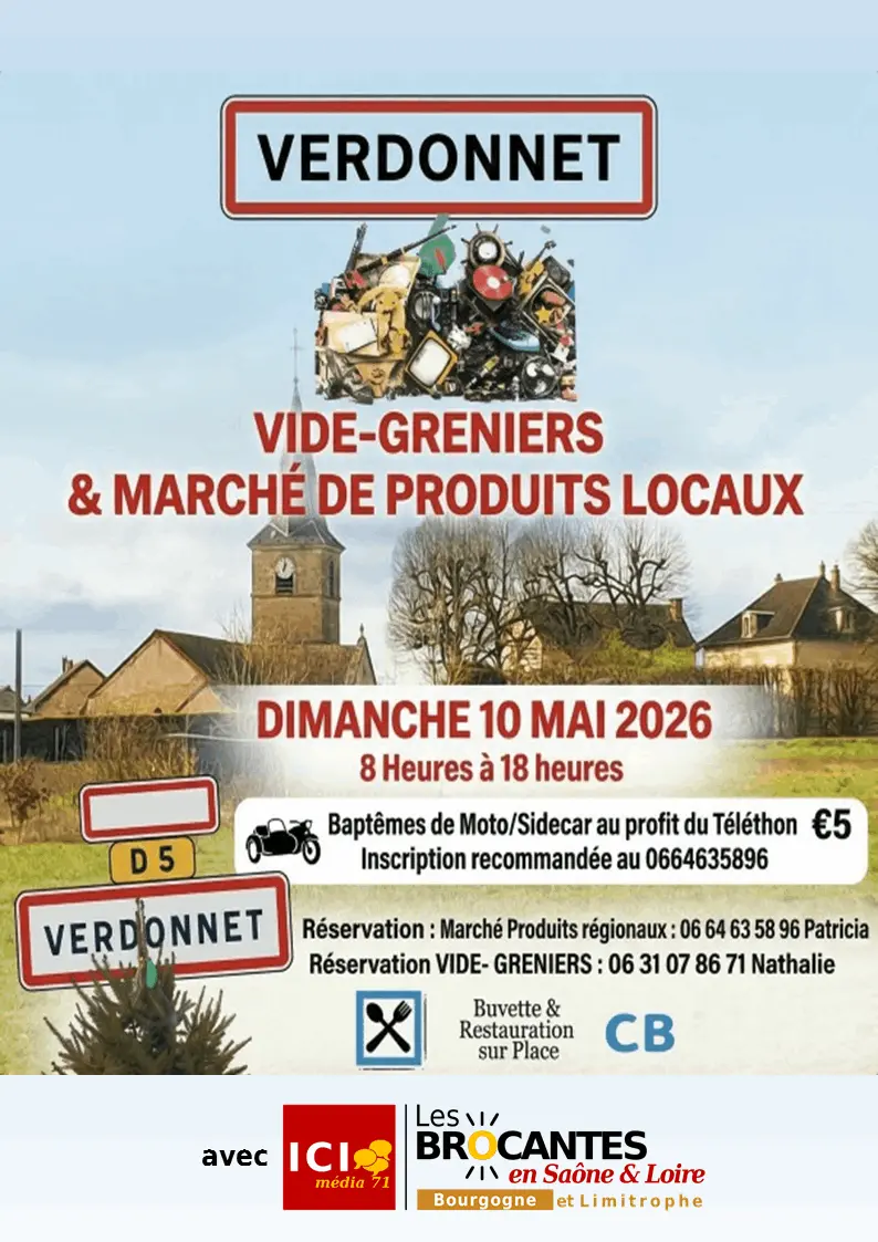 VIDE-GRENIER 21 - MARCHÉ DES PRODUCTEURS 21 - VERDONNET 21 | Brocante 21 - Vide-Grenier 21 - Puces 21 