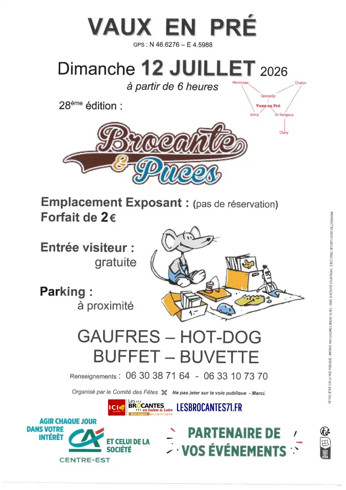 Brocante Vide-grenier Vaux en Pré 71 | Brocante 71 - Vide-Grenier 71- Puces 71