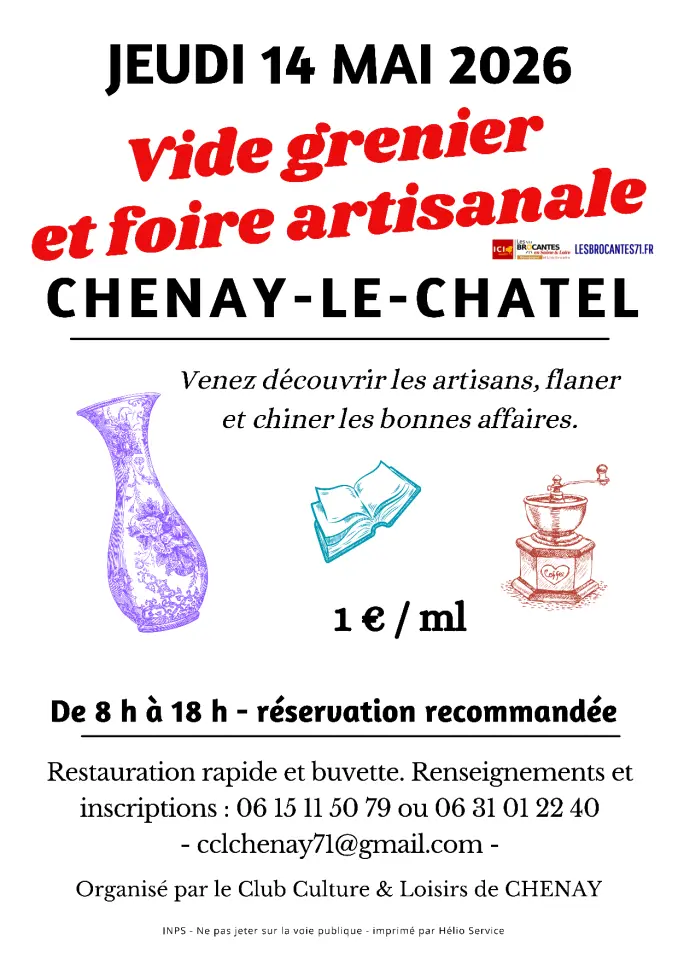 VIDE-GRENIER 71 - FOIRE ARTISANALE 71 - CHENAY LE CHATEL 71 | Brocante 71 - Vide-Grenier 71 - Puces 71 