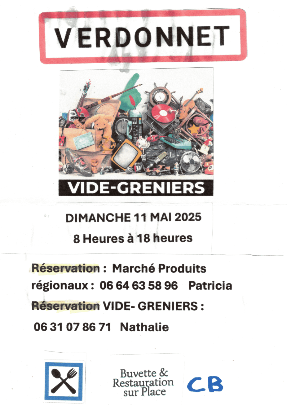 Vide-grenier Verdonnet 21 - Côte d'Or 21 | Brocante 21 - Vide-Grenier 21 - Puces 21